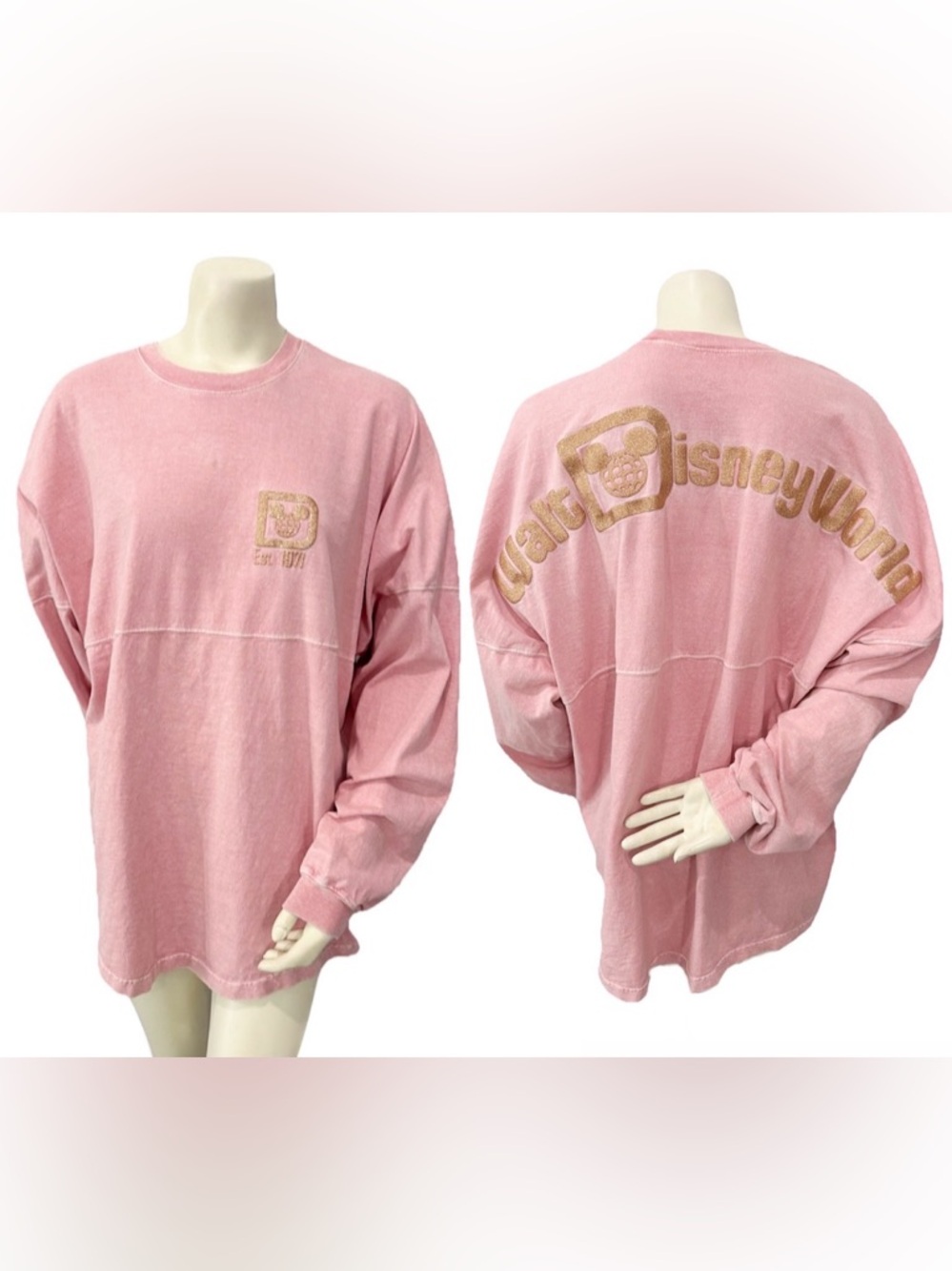 Disney Spirit Jersey Pink Walt Disney World Glitter Logo Size XL